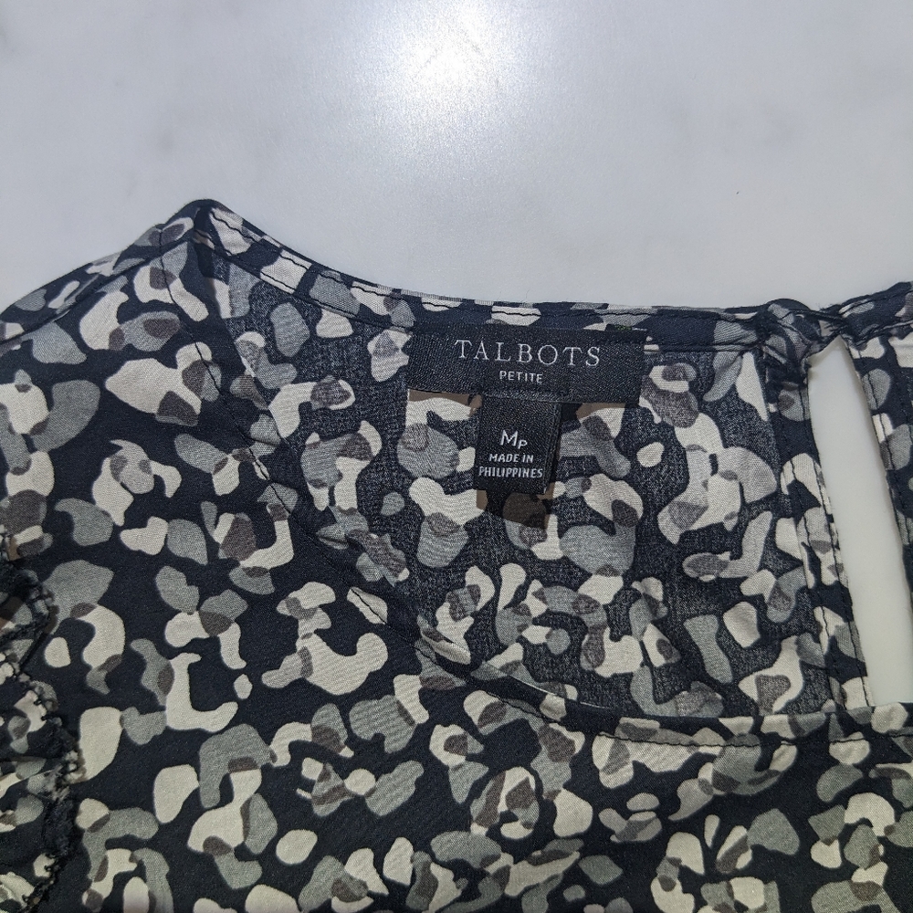 Talbots Top / Talbots Abstract Leopard Print - image 4